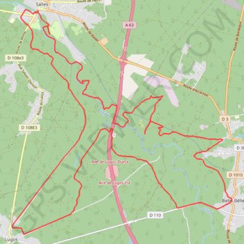 Lugos-Salles-Belin GPS track, route, trail