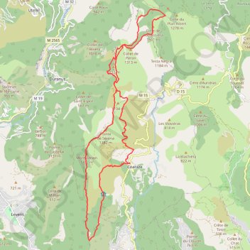 Cime de Roccassiéra et Mont Férion depuis Coaraze GPS track, route, trail