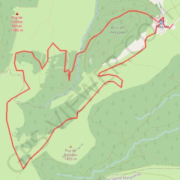 Pessade-Puy Baudet-Pessade GPS track, route, trail