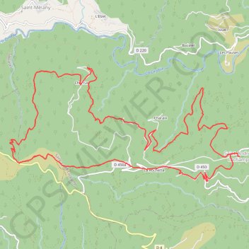 Boucle Saint-André-Lachamp Croix de Fer GPS track, route, trail