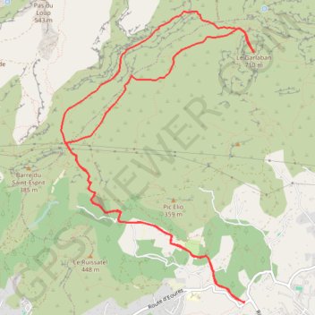 Le Garlaban - Aubignane GPS track, route, trail