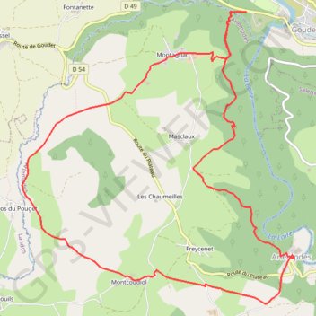 Goudet-Arlempdes GPS track, route, trail