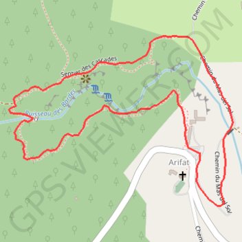 Cascades d'Arifat GPS track, route, trail