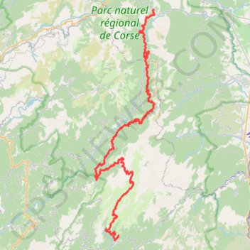 Quenza à Ghisoni GPS track, route, trail