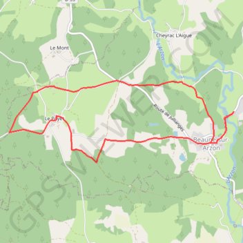 Pays de Craponne - Beaune-sur-Arzon GPS track, route, trail