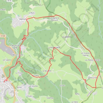 Le Velay des 3 Rivières - Le Grand Faux - Saint-Just-Malmont GPS track, route, trail