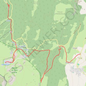 Traversée Fond d'Urle Vassieux GPS track, route, trail