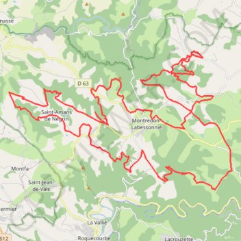 Tour du montredonnais départ de l'arthuzié ter GPS track, route, trail