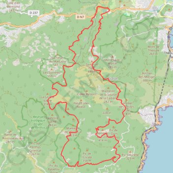 Esterel - Balade de la dent de l'ours GPS track, route, trail