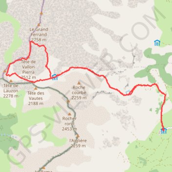 COL de Charnier - tête de Valonpierra GPS track, route, trail