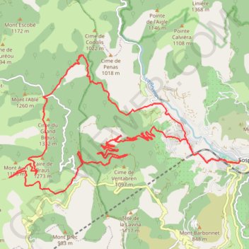 Le vallon du Guiou GPS track, route, trail