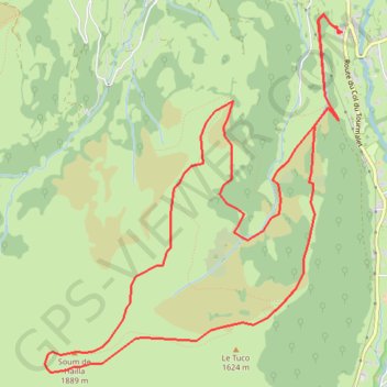 Le Soum de l'Hailla GPS track, route, trail