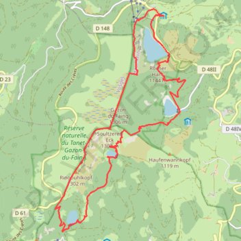 Les quatre lacs GPS track, route, trail