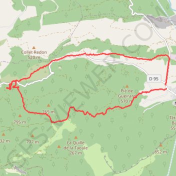 Glacières de Pivaut départ de Mazaugues GPS track, route, trail