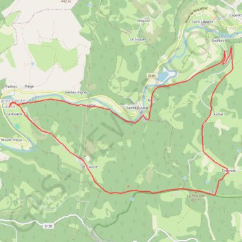 Autour d'Espagnac-Sainte-Eulalie GPS track, route, trail