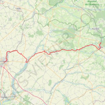 Saint-Quentin - Hirson - Blangy GPS track, route, trail