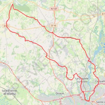 Nord de Nantes GPS track, route, trail