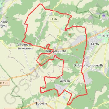 Rando Sud Essonne (RSE) à D'Huison-Longueville GPS track, route, trail