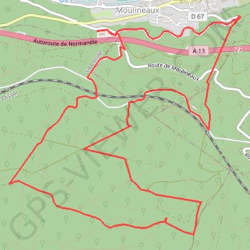Moulineaux Gare SNCF GPS track, route, trail