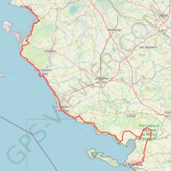 La Vélodyssée en Vendée - de La Rochelle à Pornic GPS track, route, trail