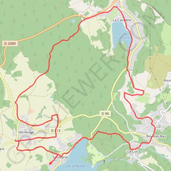 Lac de Cassière - Aydat GPS track, route, trail
