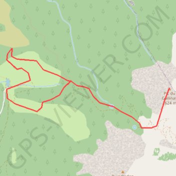 Pic de Gallinas depuis Prats-Balaguer GPS track, route, trail