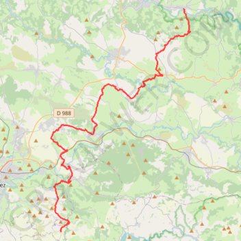 GR620 Randonnée de Saint Côme-d'Olt à Inières (Aveyron) GPS track, route, trail