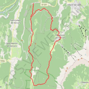 Corrençon en Vercors GPS track, route, trail