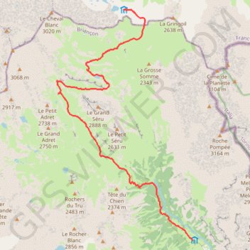 Tour du Mont Thabor, j1, du refuge du Thabor à I Re Magi GPS track, route, trail
