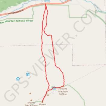 Mount Adams and Mount Madison Loop GPS track, route, trail