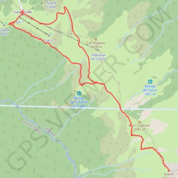 Le Grand Charnier par l'arête de l'Évêque GPS track, route, trail