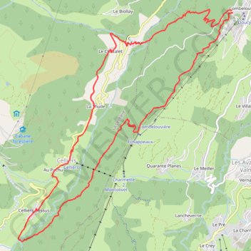 Boucle Combelouvière Celliers GPS track, route, trail