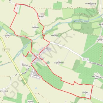 La balade de Gachot - Lannes GPS track, route, trail