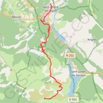 Saint-André-les-Alpes - La Baume GPS track, route, trail