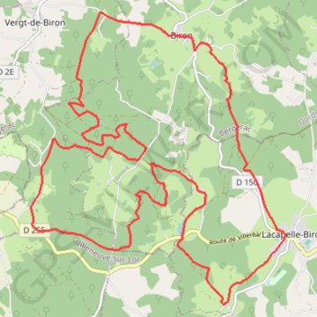 La forêt de Biron GPS track, route, trail