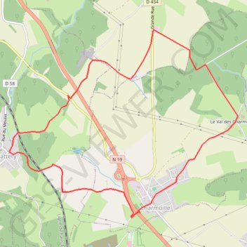 Charmoille-grattery-bougnon GPS track, route, trail