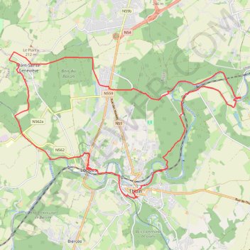 Lobbes Thuin GPS track, route, trail
