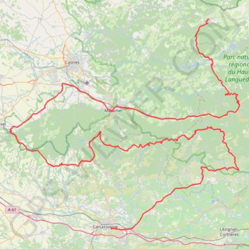 Montagne Noires GPS track, route, trail