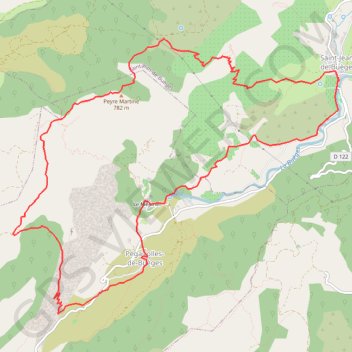 Peyre Martine et Grotte Susterranne (bis) GPS track, route, trail