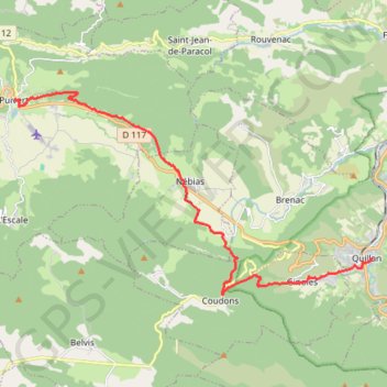 Etape5 - Puivert - Quillan GPS track, route, trail
