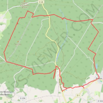 Randonnée à Radon (banlieue d'Alençon) GPS track, route, trail