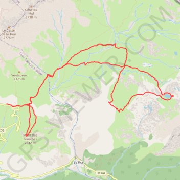 Circuit Crête des Terres Rouges GPS track, route, trail