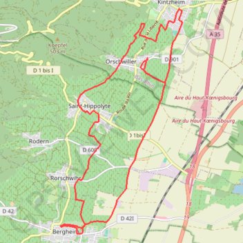 TourwBergheim 18,4km D+260m GPS track, route, trail