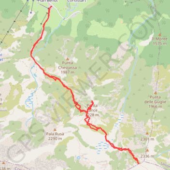 Colle Portia - Punta Lance GPS track, route, trail