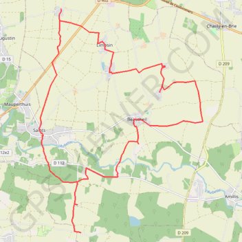 Panneaux Beautheil-Saints-26km-IBP87-running GPS track, route, trail