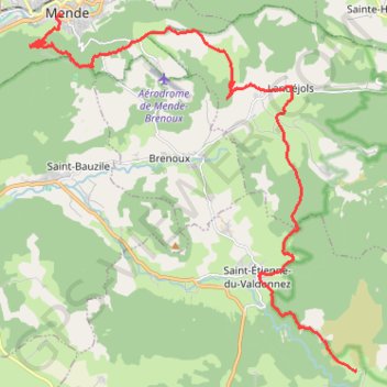 Mende - La Fage GPS track, route, trail