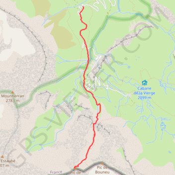 Pic de Gabiédou GPS track, route, trail