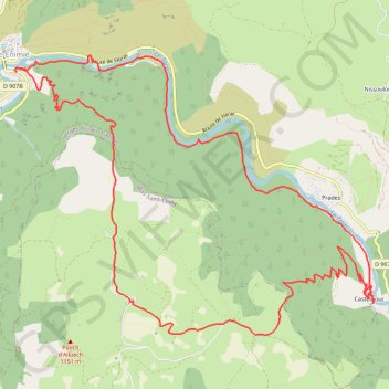 Sainte Enimie - Castelbouc GPS track, route, trail
