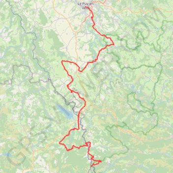 Chemin de Stevenson du Puy-en-Velay à la Bastide-Puylaurent GPS track, route, trail