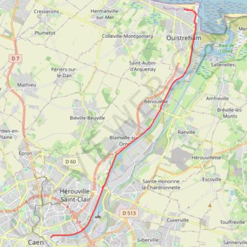 Ouistreham / Caen GPS track, route, trail